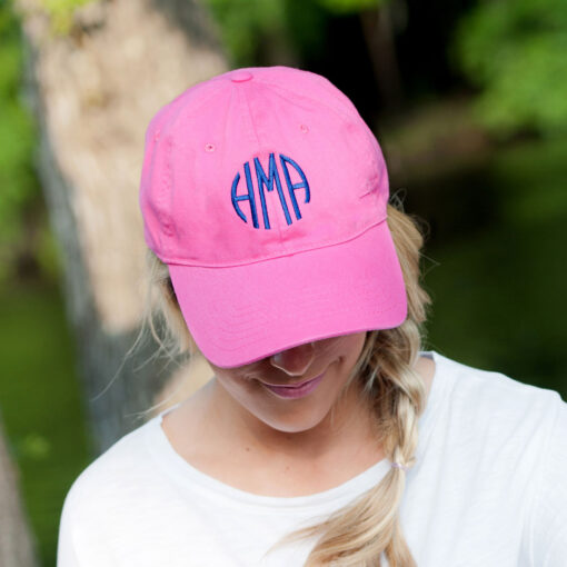 Monogram Hot Pink Cap