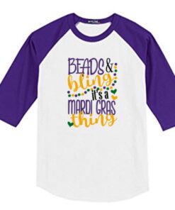 Alternative view of Mardi Gras T-Shirt, Beads Bling it's a Mardi Gras Thing