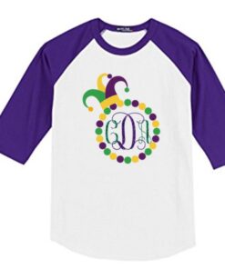 Mardi Gras T-Shirt, Monogram Jester Hat