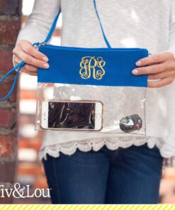 Royal Blue Clear Zip Pouch