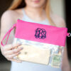 Pink Clear Zip Pouch