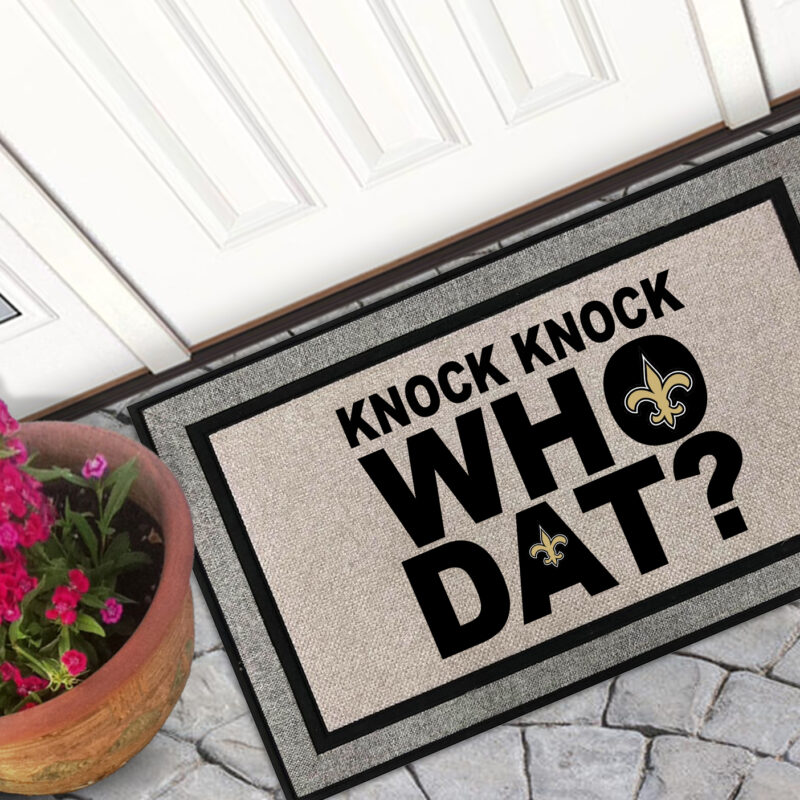 Saints Mat, Personalized Mat, Saints Door Mat