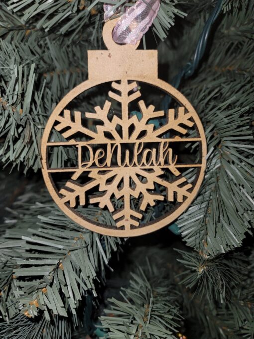 Snowflake Wooden Ornament