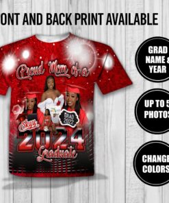 Red and black graduation shirt