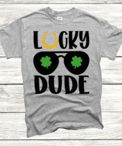 Alternative view of Lucky Dude Kids St. Patrick Day Shirt, St. Patrick Day Boy Shirt, St. Patrick Day Shirt, Saint Patrick Day Shirt, Hair Shirt
