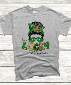 St. Patrick Day Shirt, St. Patrick Day Women Shirt, St. Patrick Day Shirt Funny, Saint Patrick Day Shirt, Lucky Mama Shirt, Bun Hair Shirt - Image 4