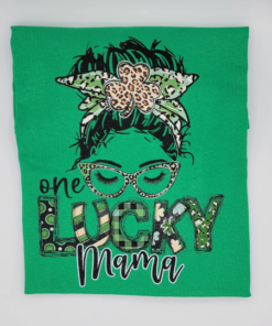 St. Patrick Day Shirt, St. Patrick Day Women Shirt, St. Patrick Day Shirt Funny, Saint Patrick Day Shirt, Lucky Mama Shirt, Bun Hair Shirt - Image 4