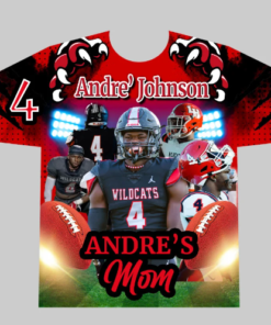 All Over 3D Custom Full-Color Sports Themed  Shirt, High School Football Shirt, Game Day Football Shirt, Football Season Tee, Team Shirt