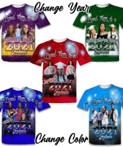 Burgundy 3D Graduation Shirts - Image 3