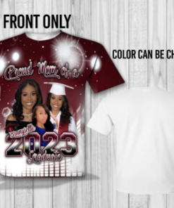 Burgundy 3D Graduation Shirts