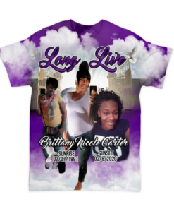 In Loving Memory, Rest In Peace, In Memory Of Shirt, Gone But Not Forgotten, Long Live, RIP Shirt w/ CLOUDS, All Over 3D Shirt, Sublimation Shirt - Image 4