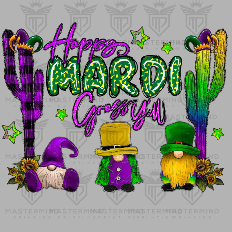 Happy Mardi Gras DTF Transfer