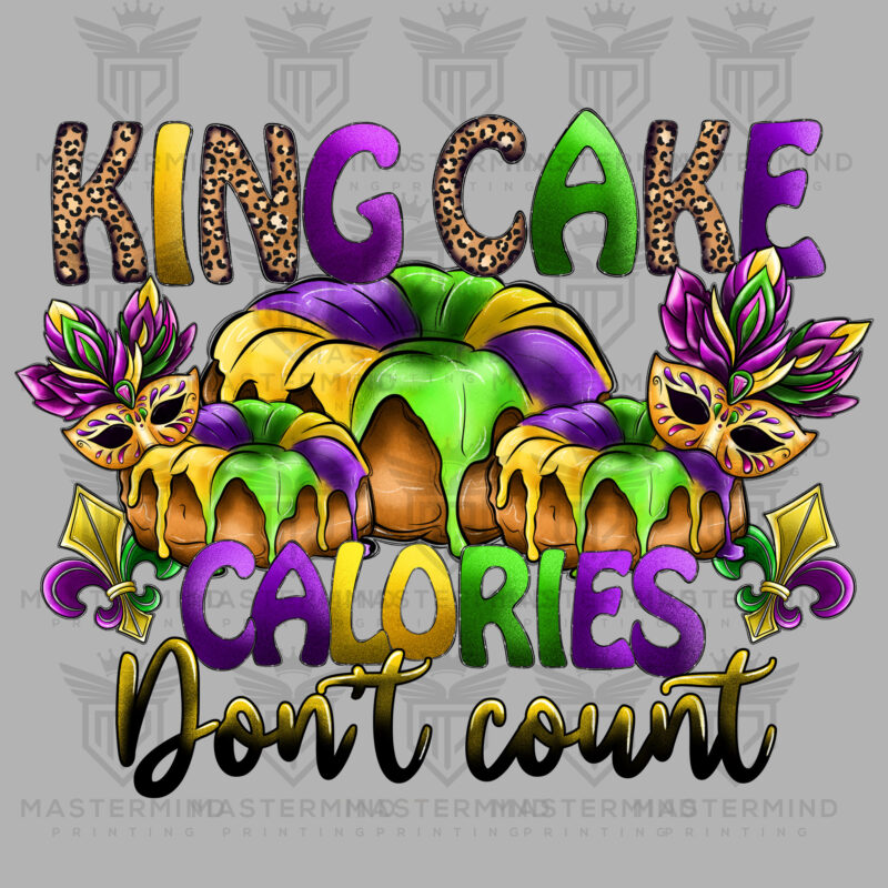 King Cake Calories DTF Transfer
