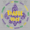 Mardi Gras Circle Badge DTF Transfer