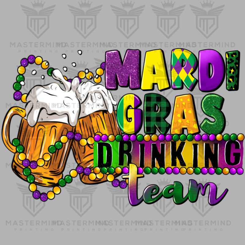 Mardi Gras Beer Drinking Team DTF Transfer