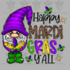 Happy Mardi Gras Leopard Gnomes DTF Transfer