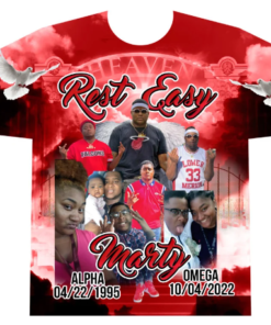 In Loving Memory, Rest In Peace, In Memory Of Shirt, Gone But Not Forgotten, Long Live, RIP Shirt w/ CLOUDS, 3D Shirt, Sublimation Shirt