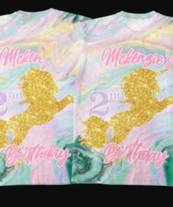 Unicorn Birthday Shirt, Unicorn Party, All Over Print Shirt, Unicorn svg, Unicorn clipart, Unicorn Birthday svg, Unicorn Baby Shower Shirt - Image 3
