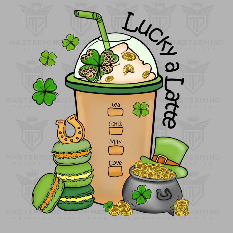 Lucky a Latte DTF Transfer