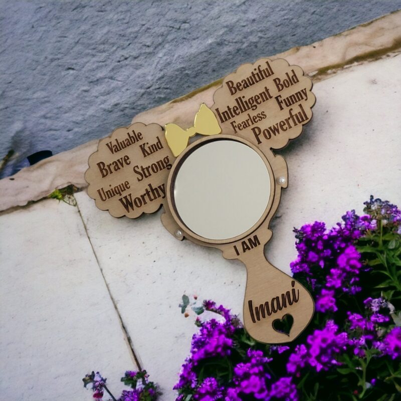 Afro Puff Affirmation Mirror