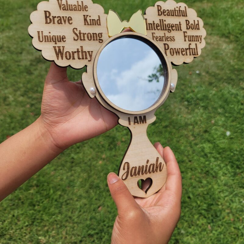 Afro Puff Affirmation Mirror - Image 3
