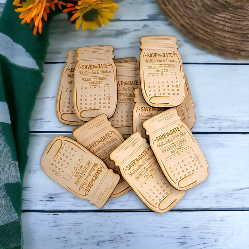 Save the Date Magnet, Save the Date, Mason Jar Save the Date, Rustic Wedding Magnetic, Wood Save the Date Magnet, Personalized Save the Date