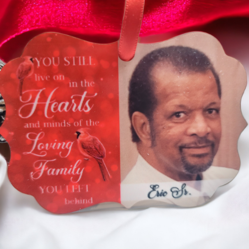 Cardinal RIP Angel Ornament, Cardinal Ornament; Memorial Ornament; Bereavement Ornament