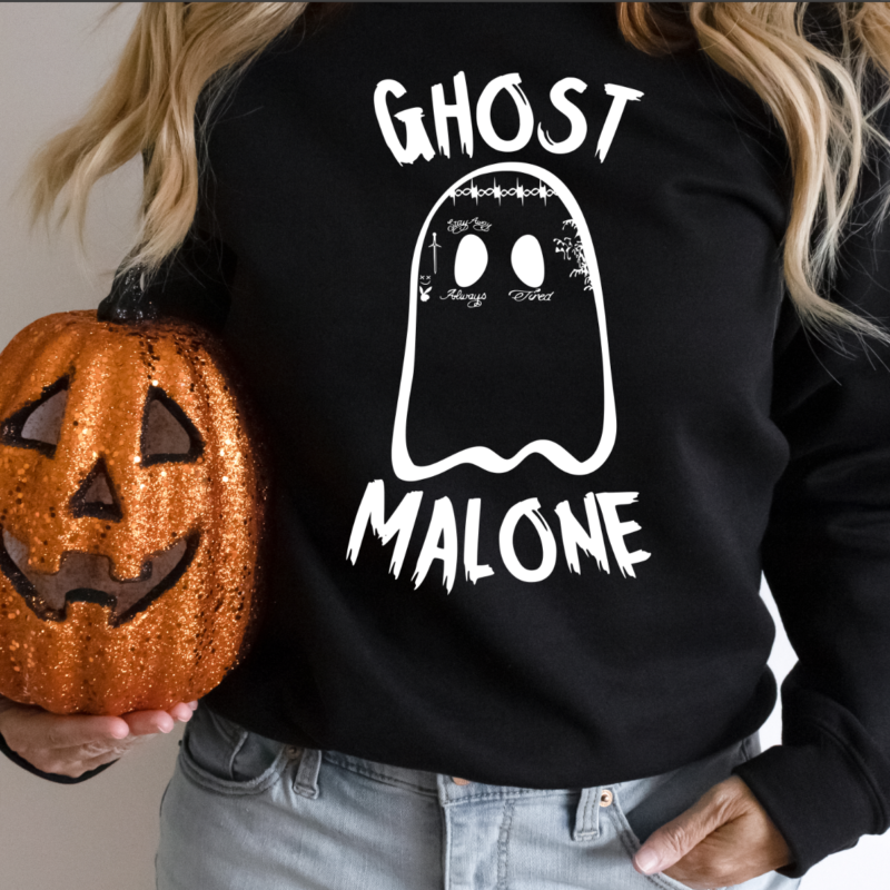 Ghost Malone Sweatshirt, Halloween Sweatshirt, Cute Ghost Sweat, Funny Halloween Crewneck, Spooky Sweatshirt, Stay Spooky, Halloween 2023 - Image 5
