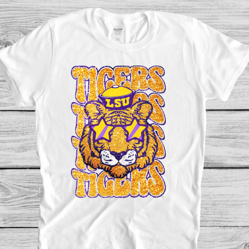 Tigers Faux Glitter Shirt