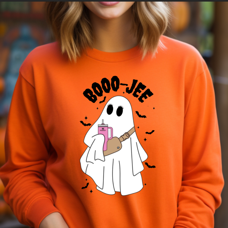 Halloween Ghost Sweatshirt, Boo Jee Shirt, Boo Shirt, Spooky Ghost Hoodie, Spooky Season Ghost Sweater, Spooky Vibes Shirt, Halloween Gifts - Image 4