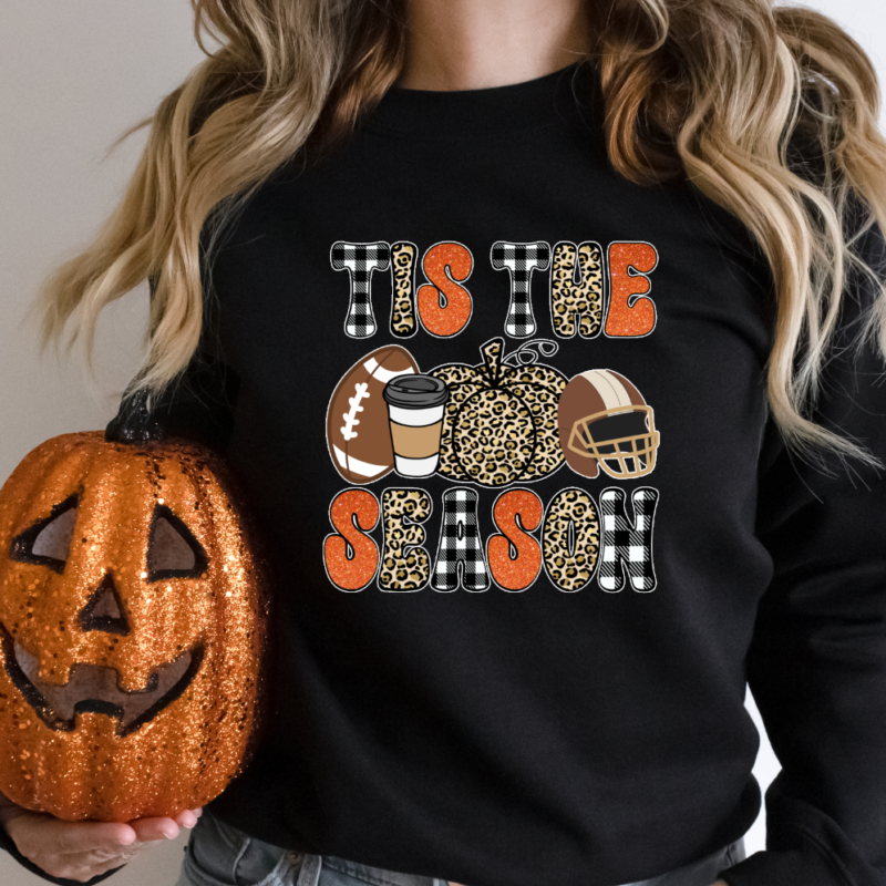 Tis The Season Sweatshirt, Fall Football Hoodie, Pumpkin Patch Shirt, Autumn Shirt, Womens Halloween Shirt, Fall Graphic Tee, Fall Coffee
