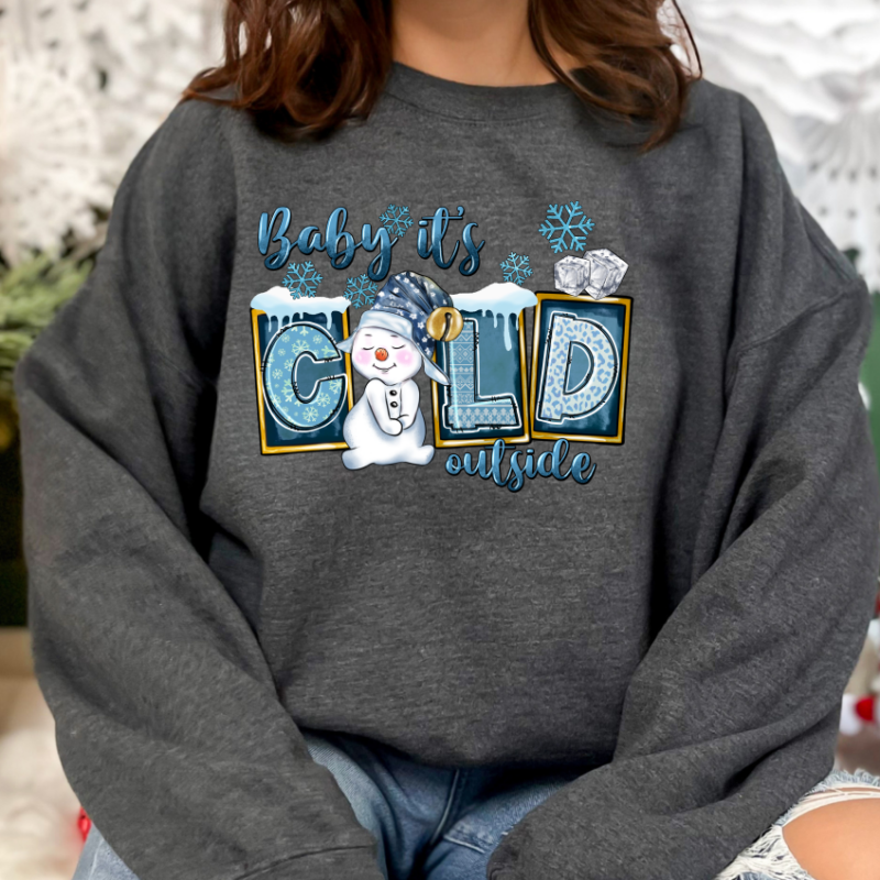 Alternative view of Baby It's Cold Outside Snowman Sweatshirt