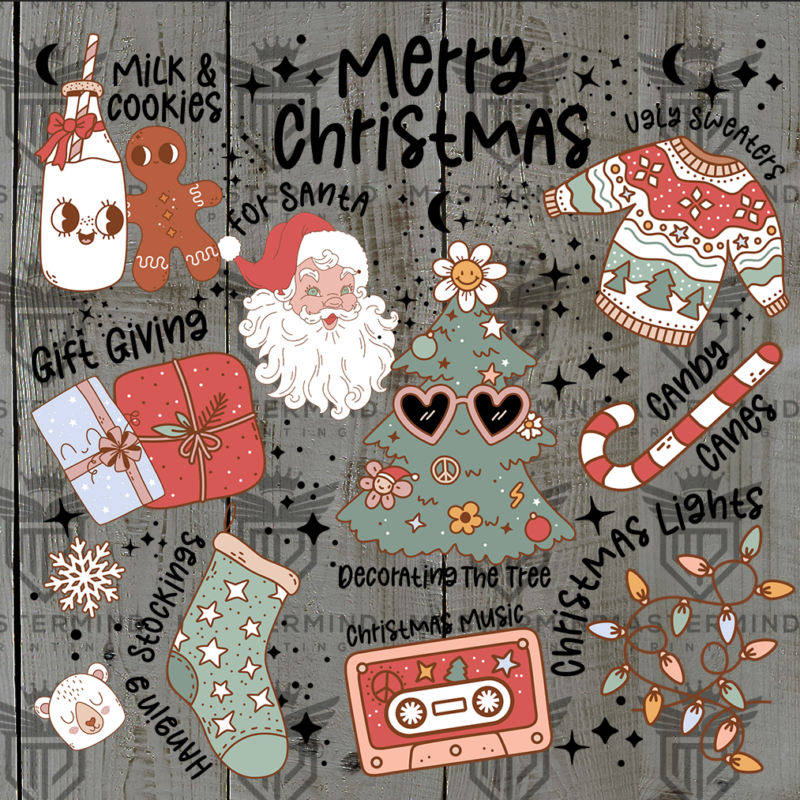 Christmas Retro Sweater DTF Transfer
