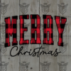 Merry Christmas Red Plaid DTF Transfer
