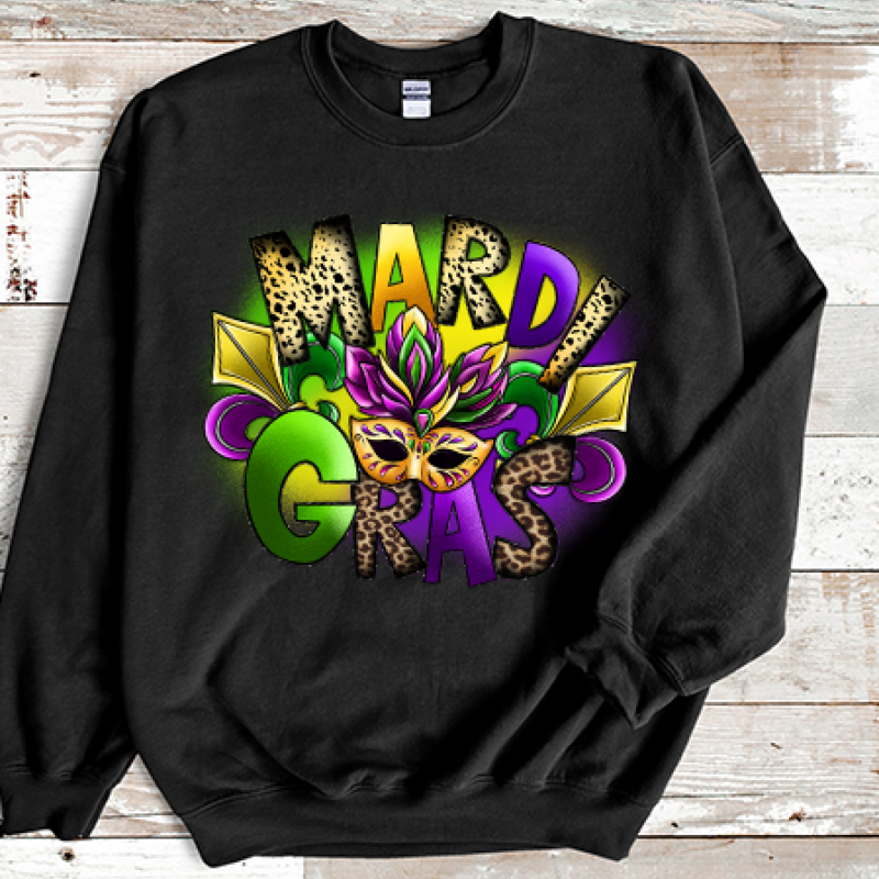 Mardi Gras Mask Shirt Sweatshirt, Mardi Gras Sweatshirt, Louisiana Mardi Gras Hoodie, Festival Sweatshirt, Mardi Gras Outfit, - Image 5