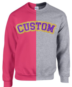 Custom Double Glitter Sweatshirt with Split Shirt