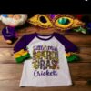 Little Miss Mardi Gras Ruffle Sleeve Raglan