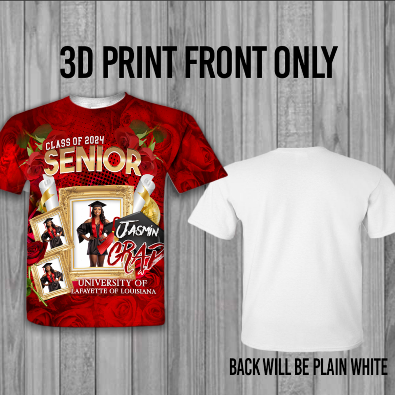 Graduation Rose 3D Shirt
