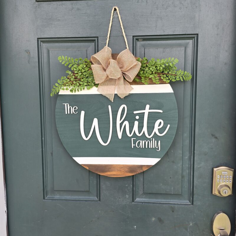 Name Welcome Front Door Hanger