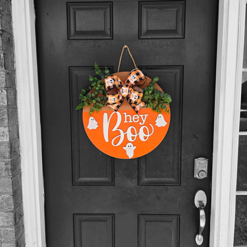 Hello Boo Halloween Door Hanger