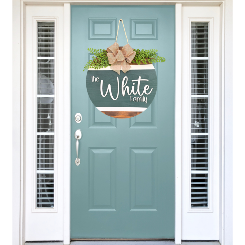 Alternative view of Name Welcome Front Door Hanger