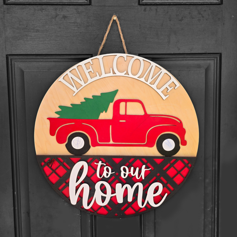 Welcome to Our Home Truck Door Hanger