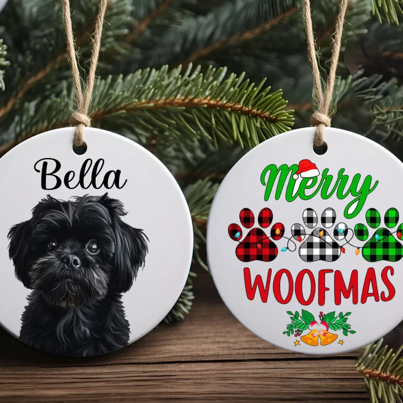 Pet Ornament, Custom Pet Ornament, Pet Paw Ornament, Personalized Pet Ornament, Dog Ornament, Custom Dog Christmas Ornament, Photo Ornament - Image 3