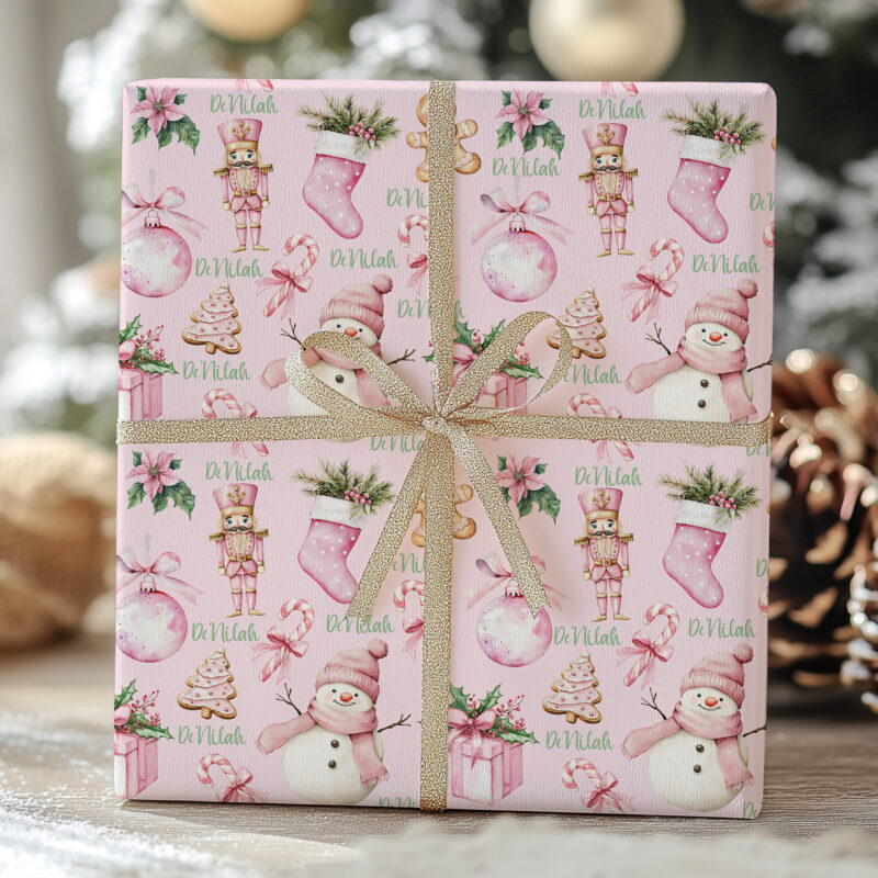 Snowman Present Wrapping Paper