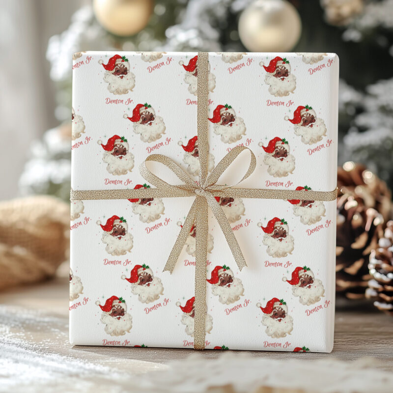 Red Santa Wrapping Paper