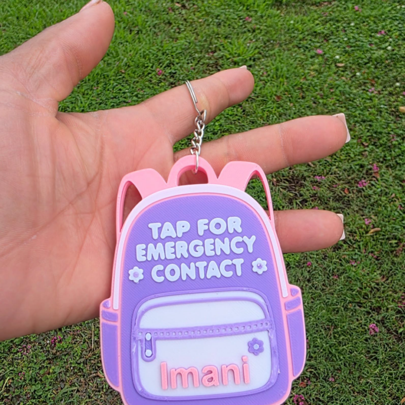 CHILD EMERGENCY BACKPACK TAG