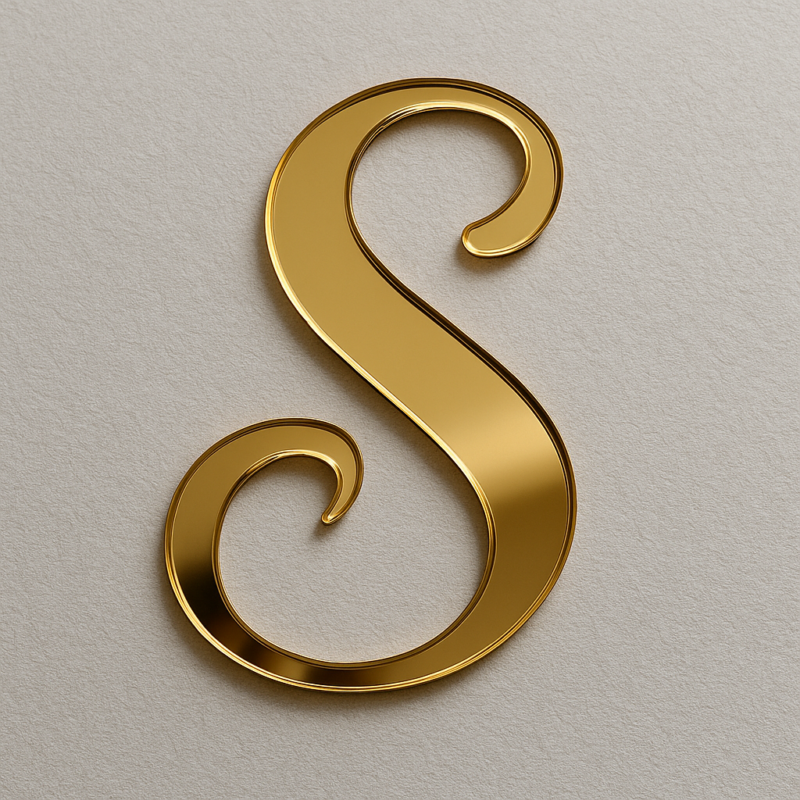 Mirror Gold Acrylic Letter