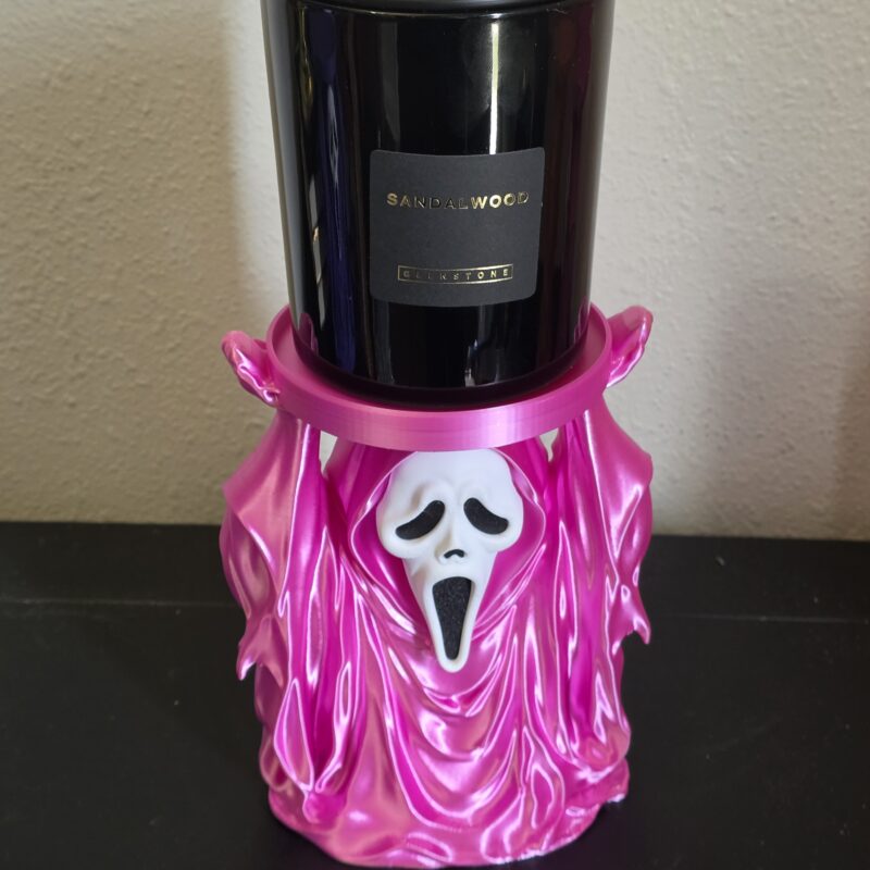 Ghost Face Candle Holder | Halloween Candle Decor | Spooky Home Decor