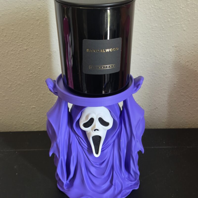 Ghost Face Candle Holder | Halloween Candle Decor | Spooky Home Decor - Image 4