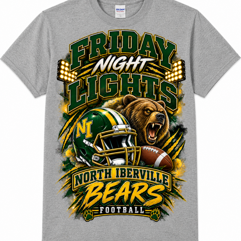 Friday Night Lights School Spirit Football Shirt | Custom Team Spirit Tee | Football Fan Shirt - Image 4